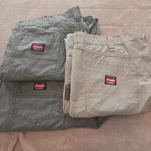 Three pairs of Wrangler Workwear pants size 42 x 30